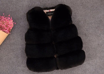 Baby Girls Street Style Fashion Faux Fur Vest
